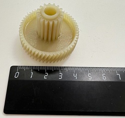 Шестерня для мясорубок Поларис/Vitek Ф45/17мм косой/прямой с мет.вставкой 9730